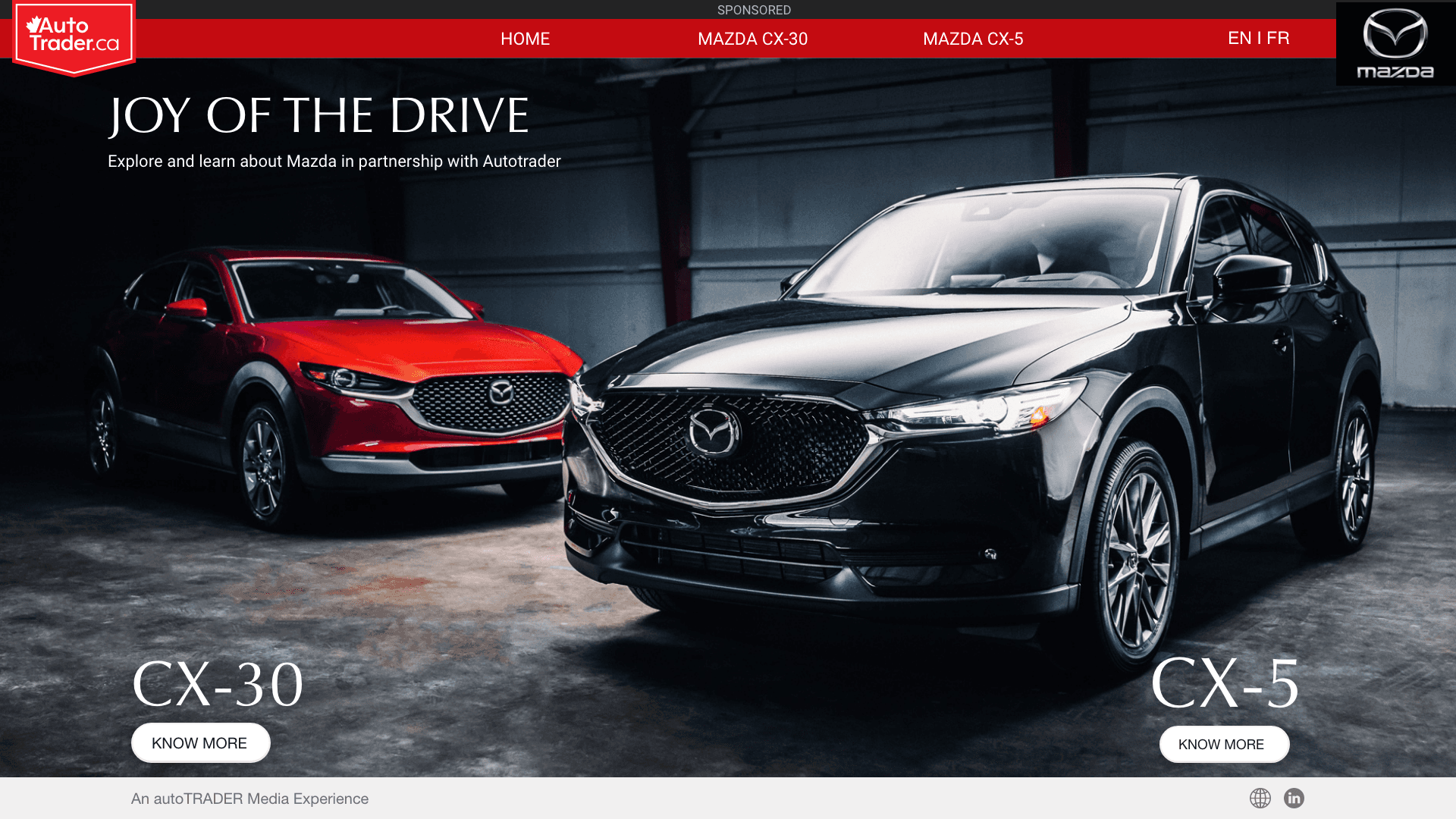 AutoTrader search entry page with vehicle search controls.