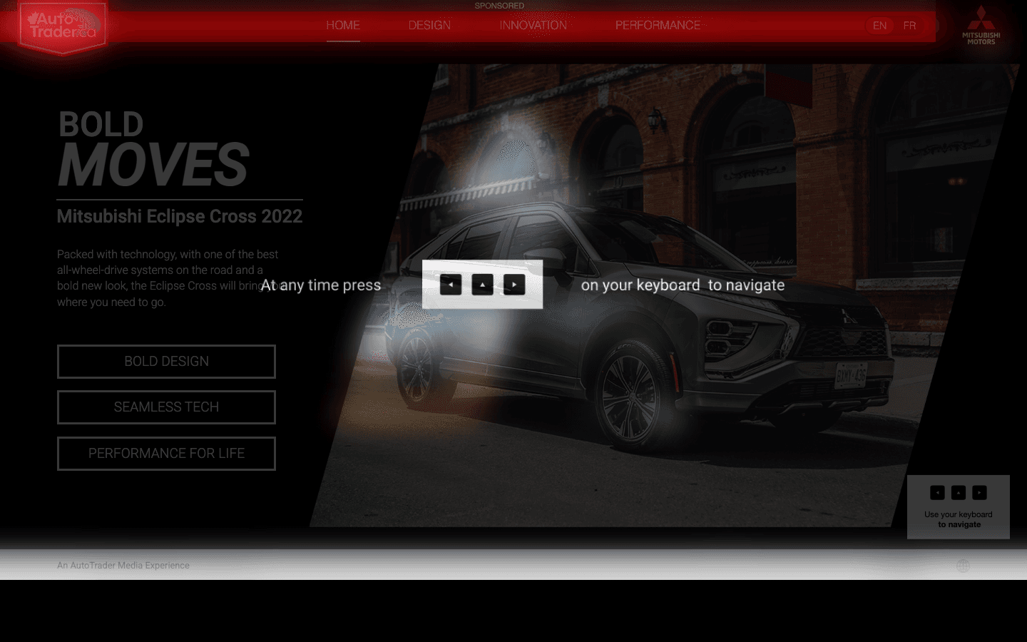 Mitsubishi Eclipse Cross Bold Moves brand campaign hero.